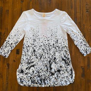 TruLuv White Splatter Top